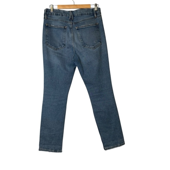 Good American Women’s Straight Leg Distressed Denim Jeans- Size 8/29 - Picture 5 of 6